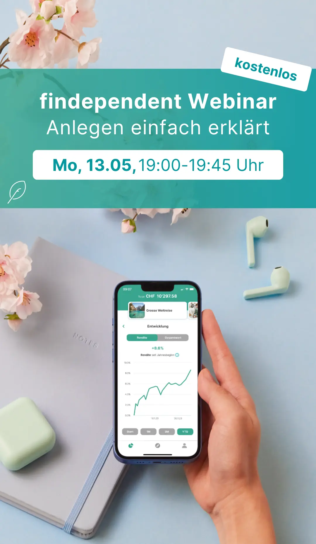 Banner für das findependent Webinar